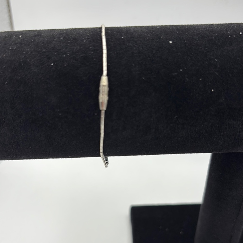 Delicate Silver Minimalist Bracelet - Picture 2 of 3